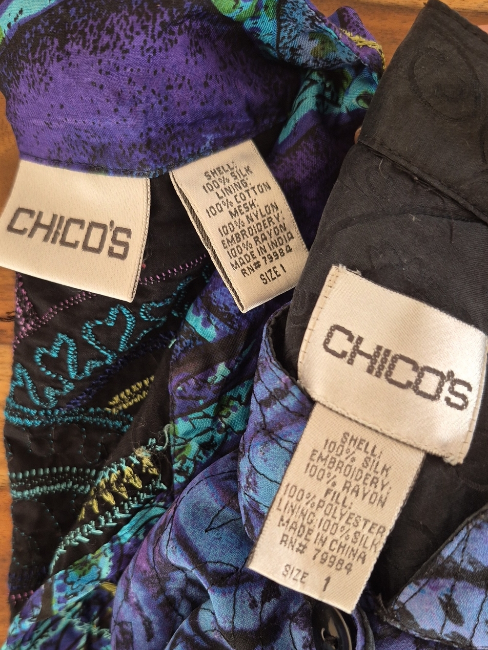 Chico's 100% Silk, Statement Jackets Sz Med - Picture 5 of 16
